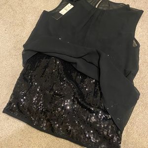 NWT Talbots brand two layer top sheer and bedazzled size 4 petite